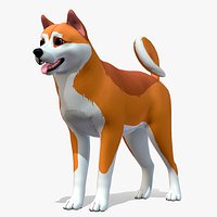 Cartoon Dog - Akita Inu