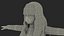 身着传统服装的逼真亚洲女婴，为 Cinema 4D 进行装备