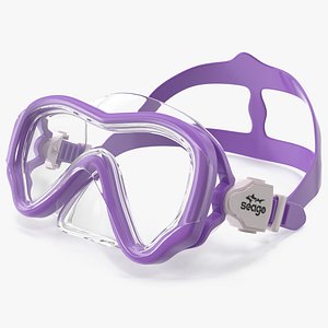 Kids Swim Mask Seage Purple model