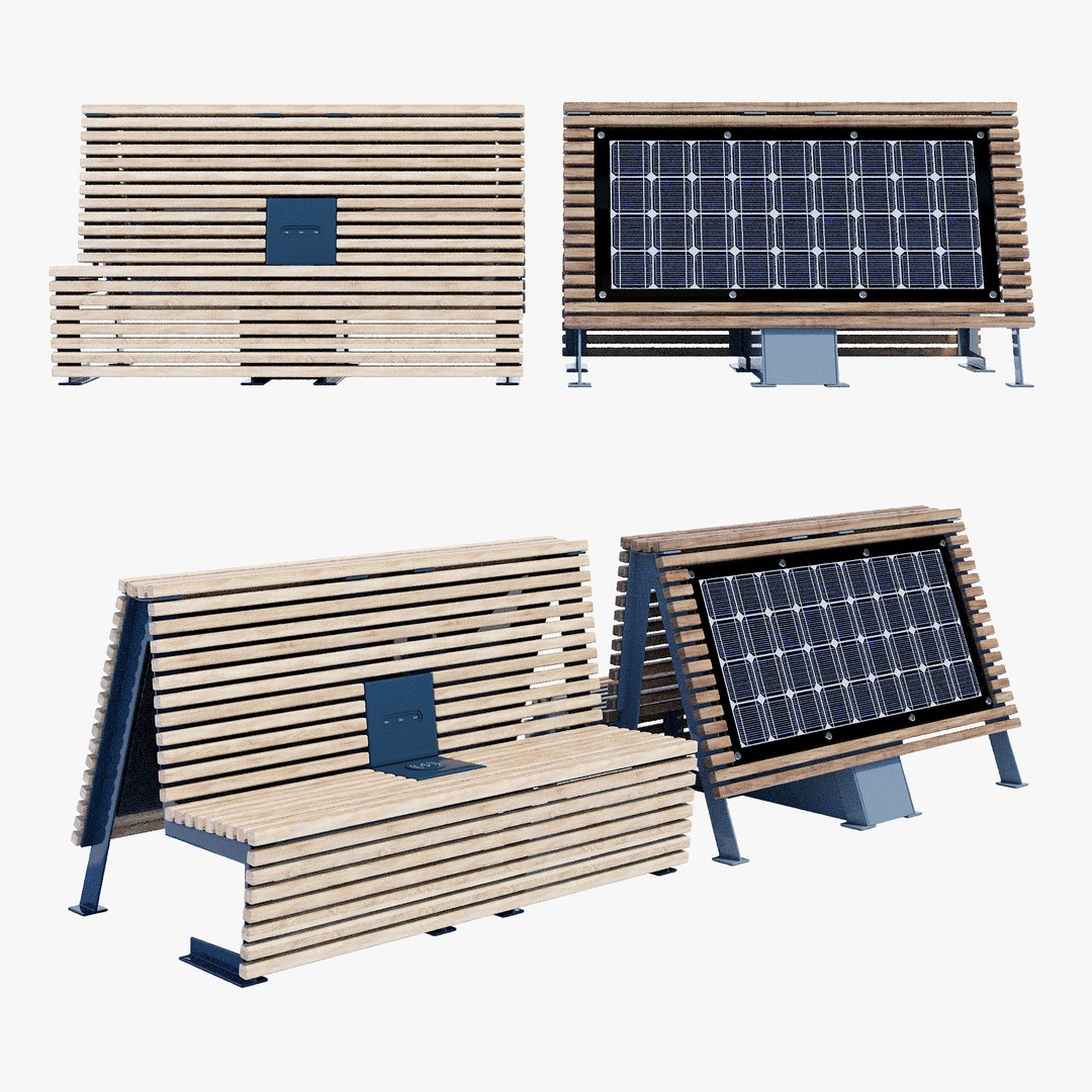 Flash Solar Bench 3D - TurboSquid 2395416