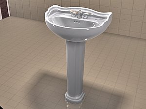 realistic toto dartmouth moen 3d model