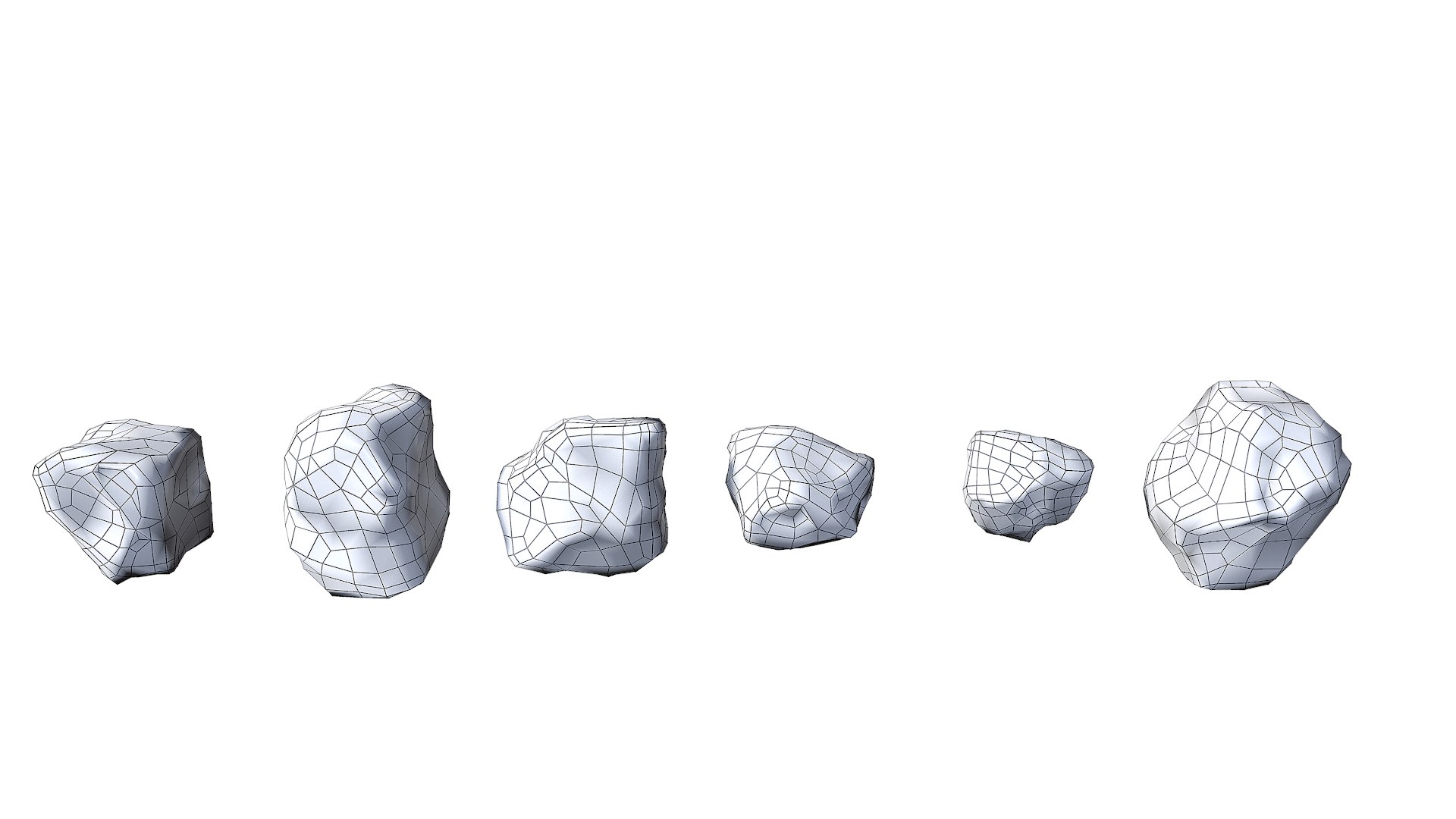 Meteorite stones model - TurboSquid 1791029
