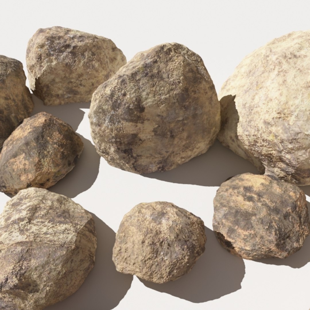 3d Smooth Rocks Stones - Model