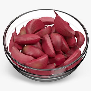 Garlic Clove Bowl of Cloves Red