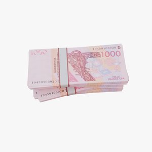 1000 West African CFA Franc XOF 3D model