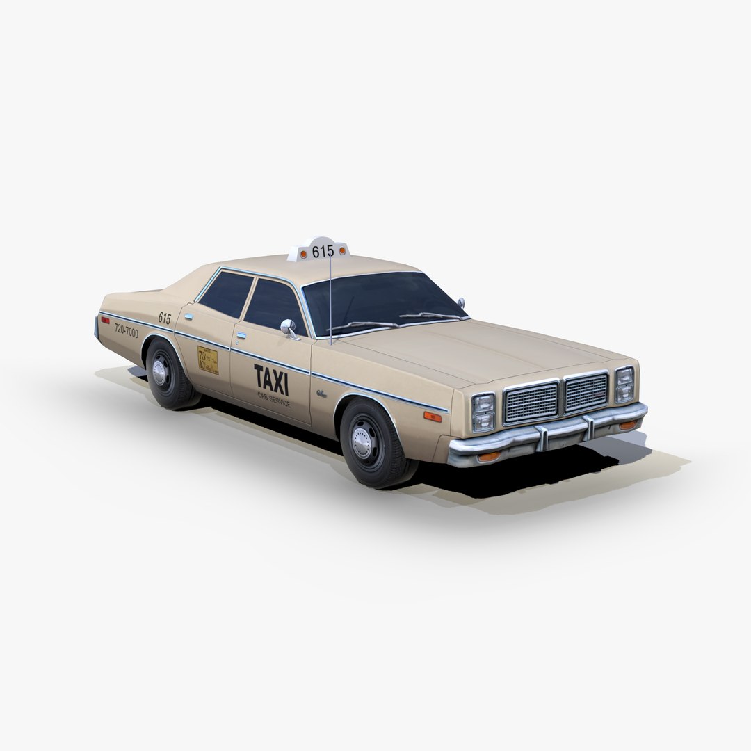 Dodge Monaco 1977 Taxi Model - TurboSquid 1706723