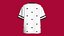 Camiseta para niñas con estampado integral de corazones