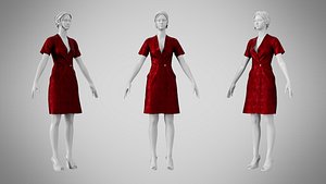 Dress 41 Burgundy Velvet With Design