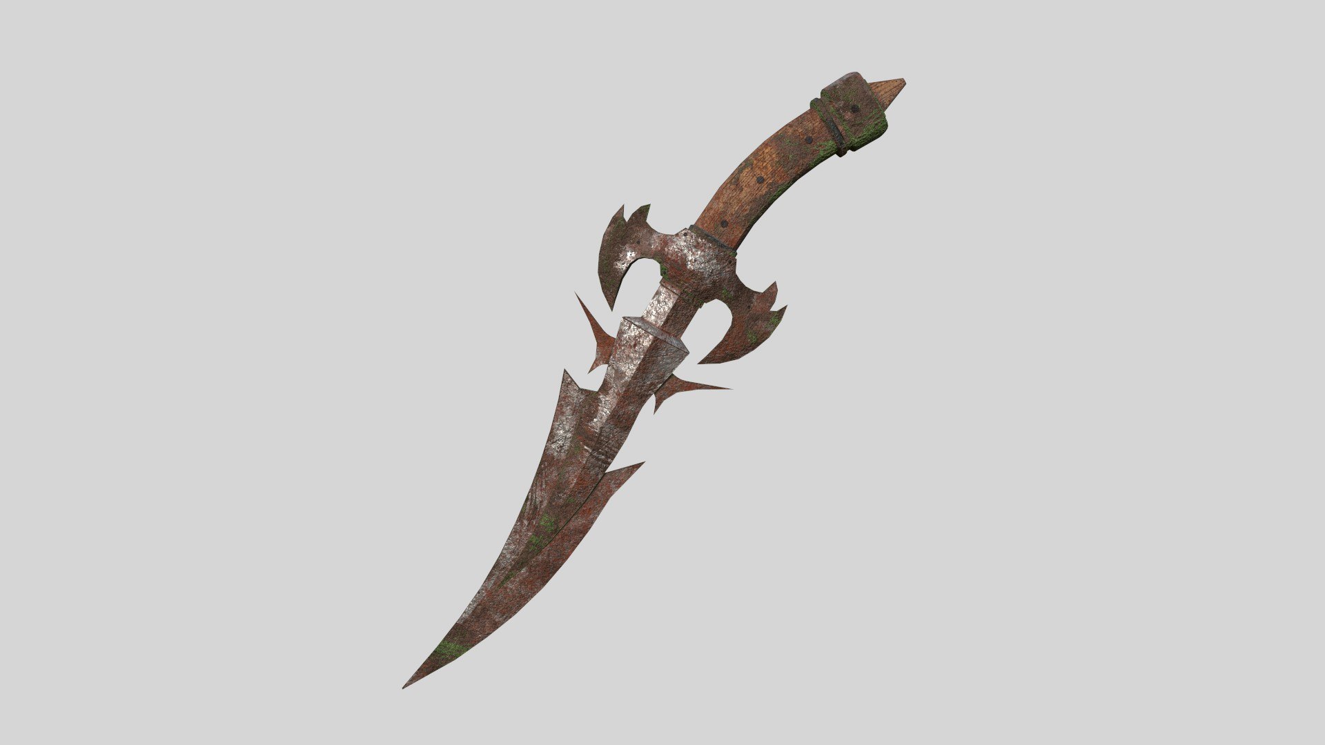 Medieval Dagger 04 Destroyed - Fantasy Character Weapon 3D model ...