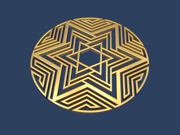 3D star david medallion - TurboSquid 1416592