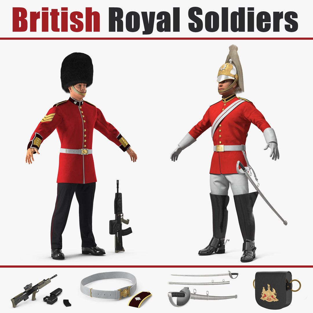 British Royal Soldiers Collection 3D model preview