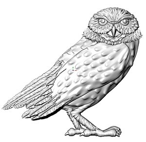 3D owl pendant