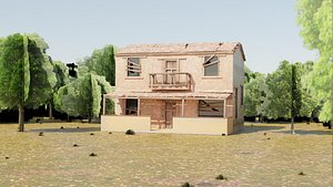 lowpoly game ready house