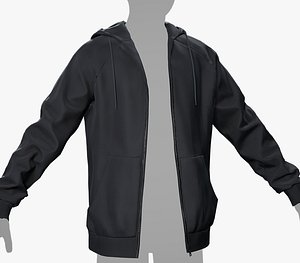 Black Open Hoodie Style 1