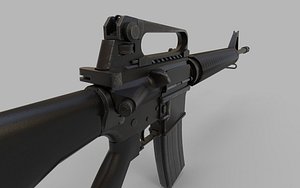 3D model M16 Assault Rifle Low-poly