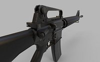 M16 Assault Rifle Low-poly