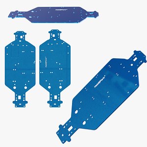 Futuristic Metallic Skateboard Deck model