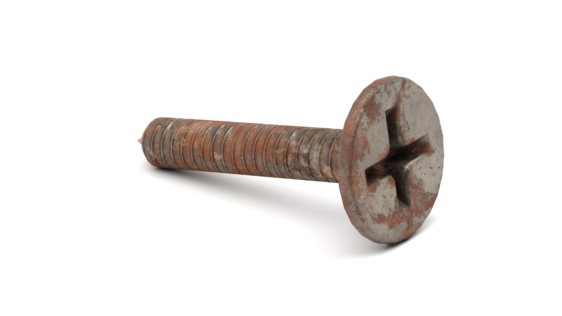 Screw - Rusty Self Tapping Flat Head Phillips - Game Ready 3D model https://p.turbosquid.com/ts-thumb/4c/Lo1zWA/Eq/preview06/jpg/1782334537/1920x1080/fit_q87/a57987064f08517deaf238d5819bc68815138ce8/preview06.jpg