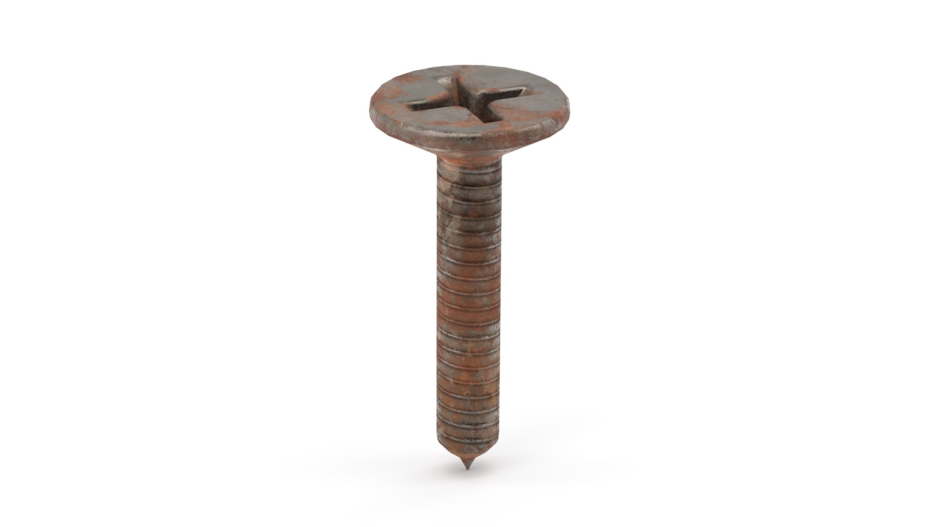 Screw - Rusty Self Tapping Flat Head Phillips - Game Ready 3D model https://p.turbosquid.com/ts-thumb/4c/Lo1zWA/OO/preview10/jpg/1782334540/1920x1080/fit_q87/e91bbb9db5d1bea271753d3de42b3be371b9fd7a/preview10.jpg