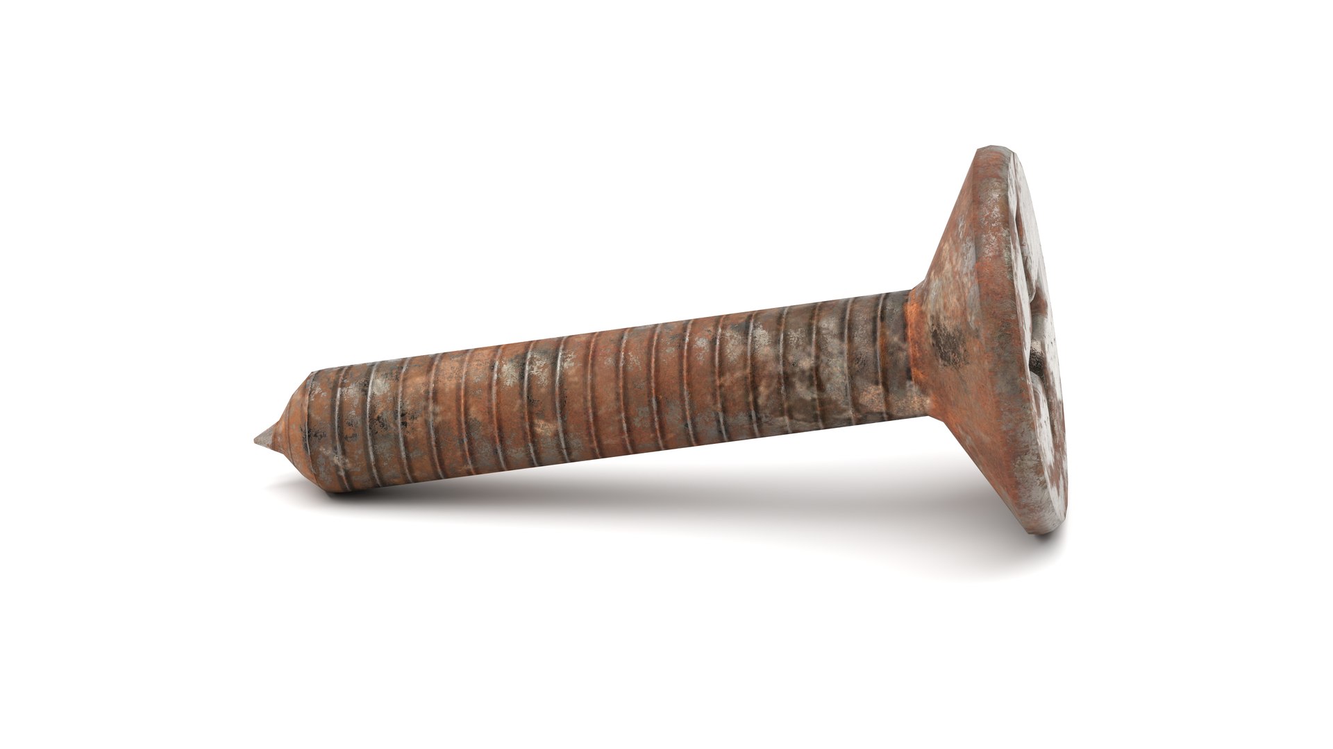 Screw - Rusty Self Tapping Flat Head Phillips - Game Ready 3D model https://p.turbosquid.com/ts-thumb/4c/Lo1zWA/cX/preview05/jpg/1782334537/1920x1080/fit_q87/4e0cdf2f6bc6258b7d5d0e5c3cb5faf60d86ad1c/preview05.jpg