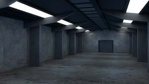 3D 4 Sci Fi Warehouse Sets model