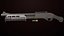 Petit fusil de chasse 01 Noir et argent Single Mat Toutes les textures PBR Unity UE
