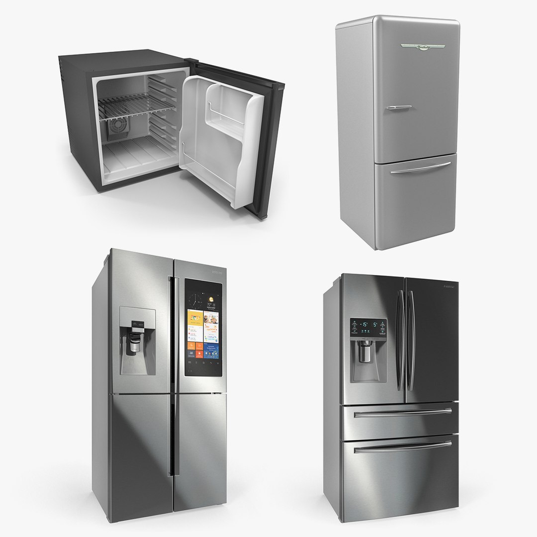 Refrigerators Collection 3D model preview