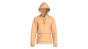 Men Half-Zip Hoodie With Zip Kangaroo Pocket