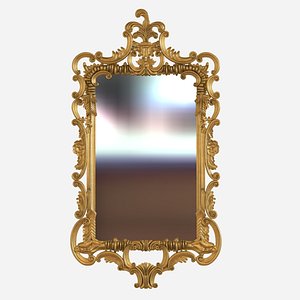 George III rectangular mirror in rococo style by colefax
