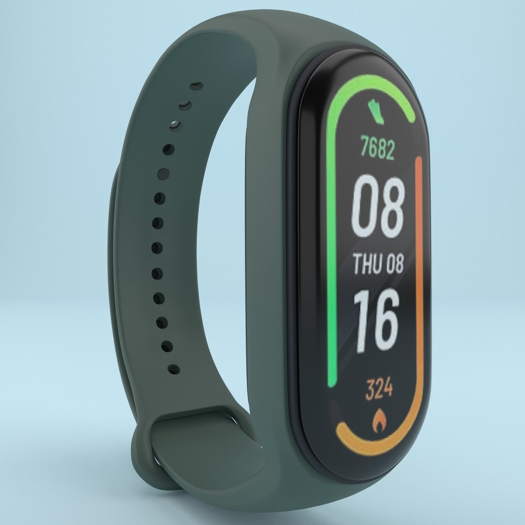 Xiaomi Mi Smart Band 7 Green 3D model - TurboSquid 1908175