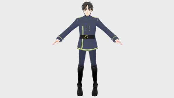 KIRITO 3D MODEL T-POSE SHAPE KEYS RIGGED 3D model