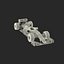 formula car rigged generic 3d max