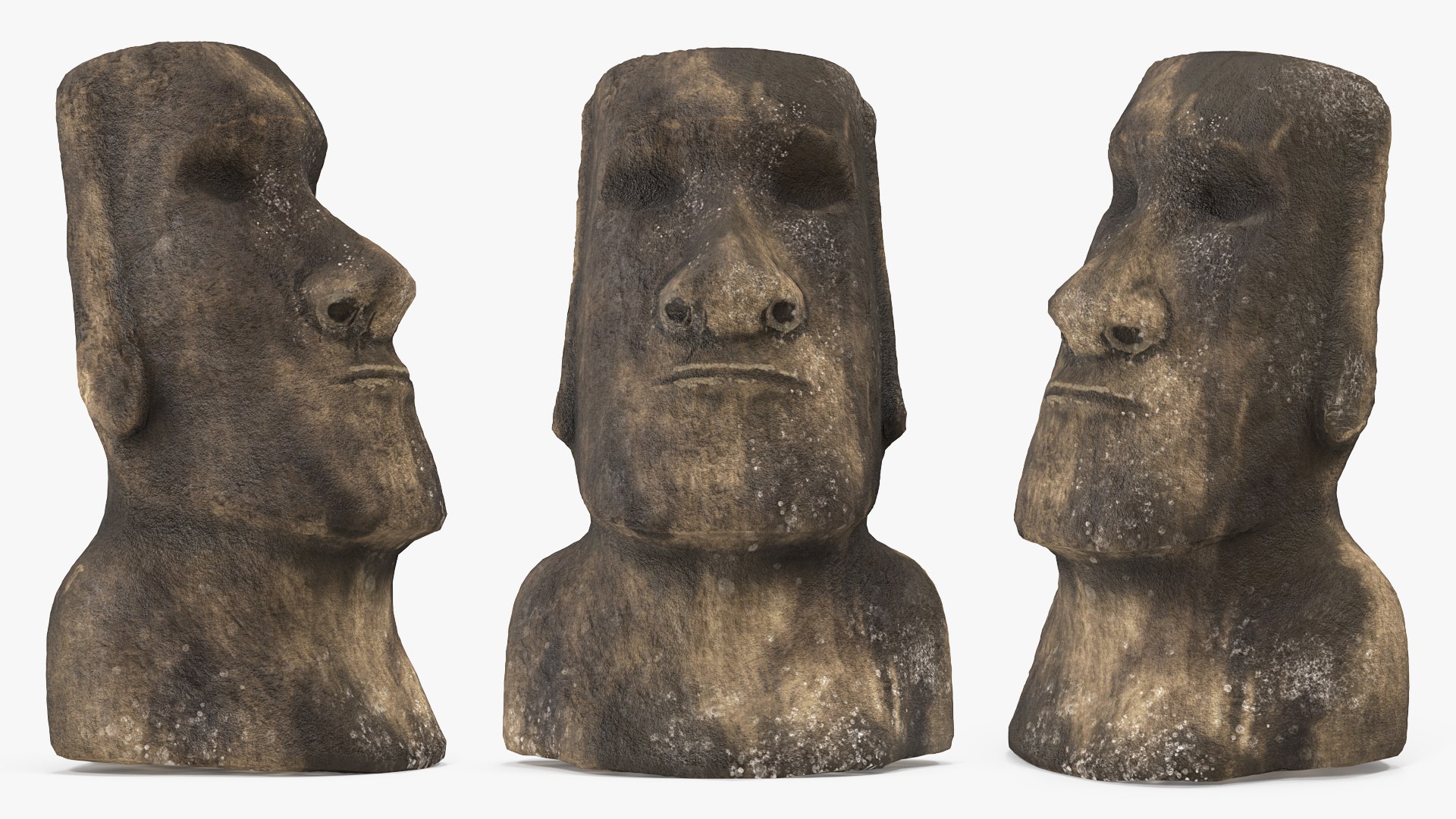 Ahu Akivi Moai 3D model preview