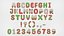 Gingerbread Christmas Cookie Alphabet Set 1 3D model
