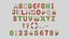 Gingerbread Christmas Cookie Alphabet Set 1 3D model