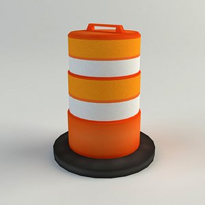 3ds max traffic barrel