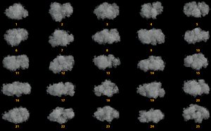 3d 25 volumetric clouds vdb model