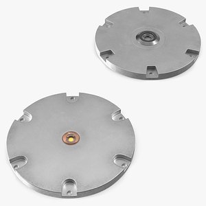 Inset Airfield Ground Light Set Silver 3D model