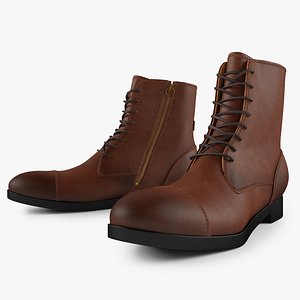 leather work boot 3d max