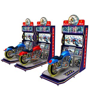 Virtual Reality Motorcycle Racing Arcade Game Machine