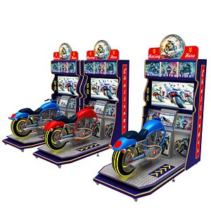Virtual Reality Motorcycle Racing Arcade Game Machine