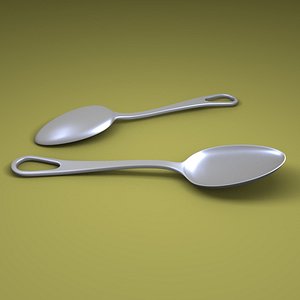 3D model teaspoon spoon