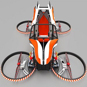 quadcopter flying vehicle 3D model