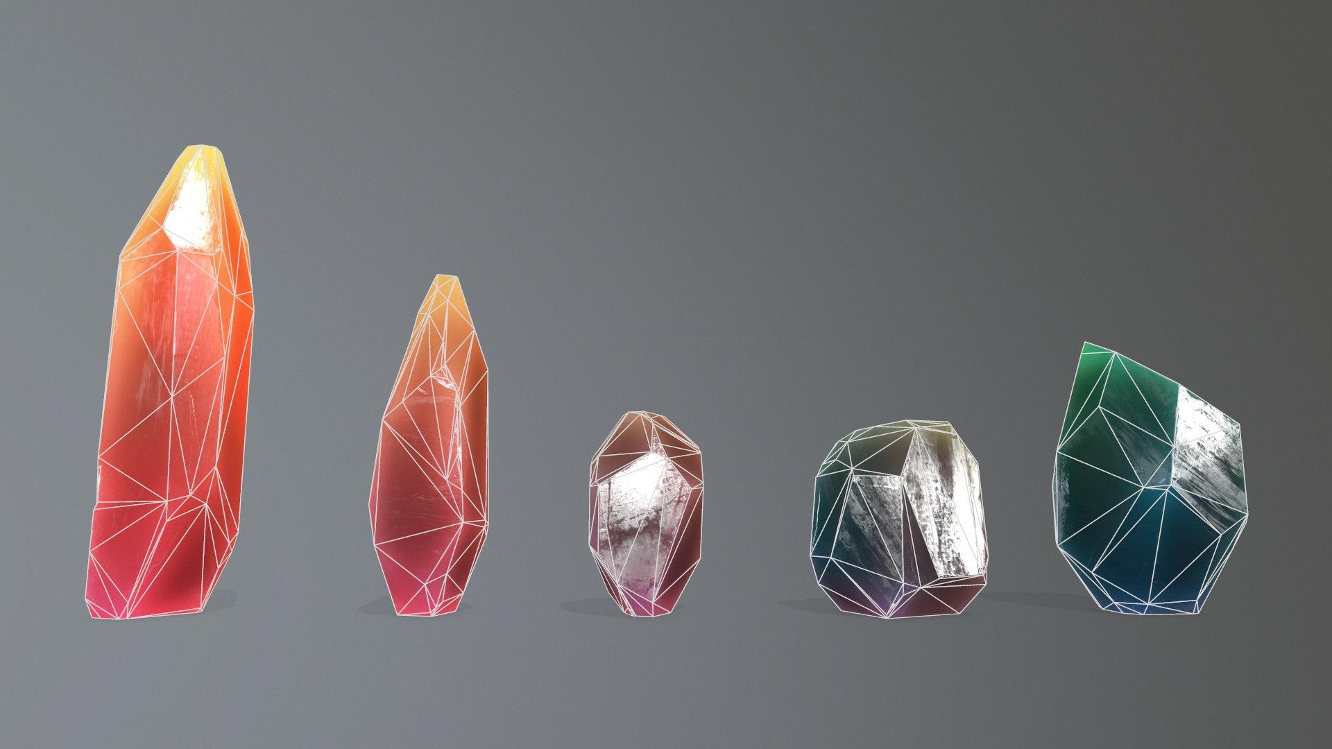 3D Crystal Set - TurboSquid 2285587