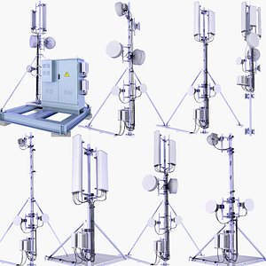 8 Rooftop Cell Phone Towers SET