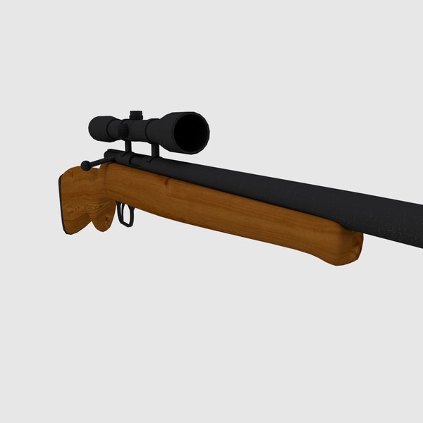 3d model hunting rifle rigged