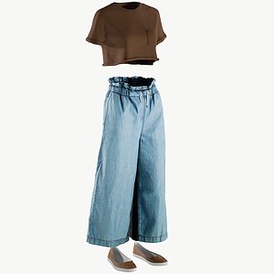 Women's Pants with Tshirt and Shoes 12
