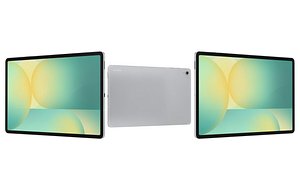 3D Samsung Galaxy Tab S10 FE Plus White Low Poly model