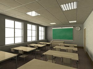 3ds max classroom interior