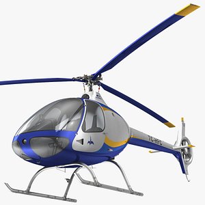 3d model training helicopter guimbal cabri